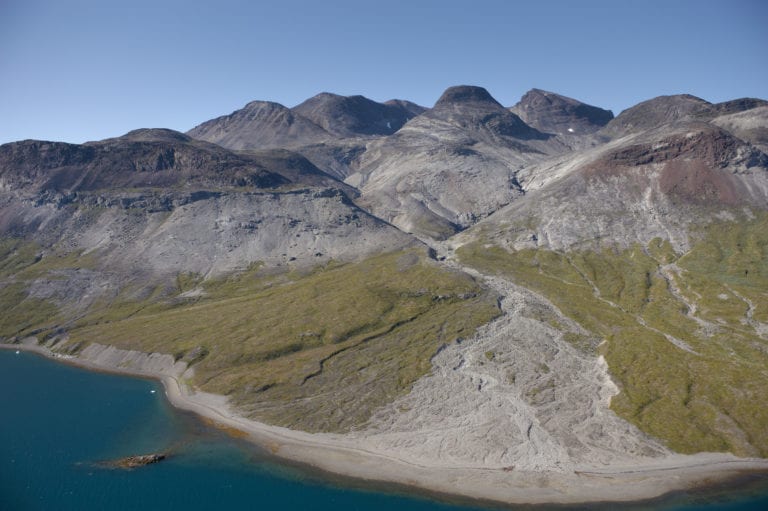 Området ved Kvanfjeld i Sydgrønland er et af grønneste i landet. Her er både fåreavl og kvægbrug. Og der kalder man området for Grønlands spisekammer. Foto: Scanpix