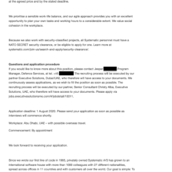 Det er et dansk telefonnummer der skal ringes til, hvis potentielle ansøgere vil vide mere om stillingen.